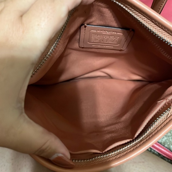 Coach Pink Camouflage Leather Crossbody w/ Adjustable Strap - Picture 7 of 13